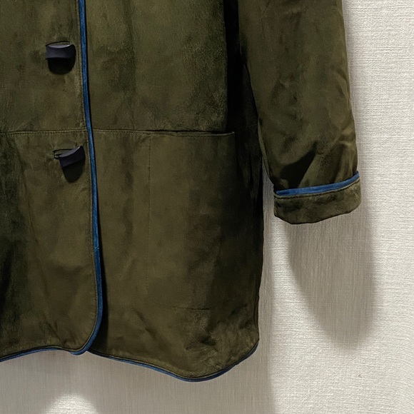 Vintage Danier Green Suede Coat - Picture 6 of 16
